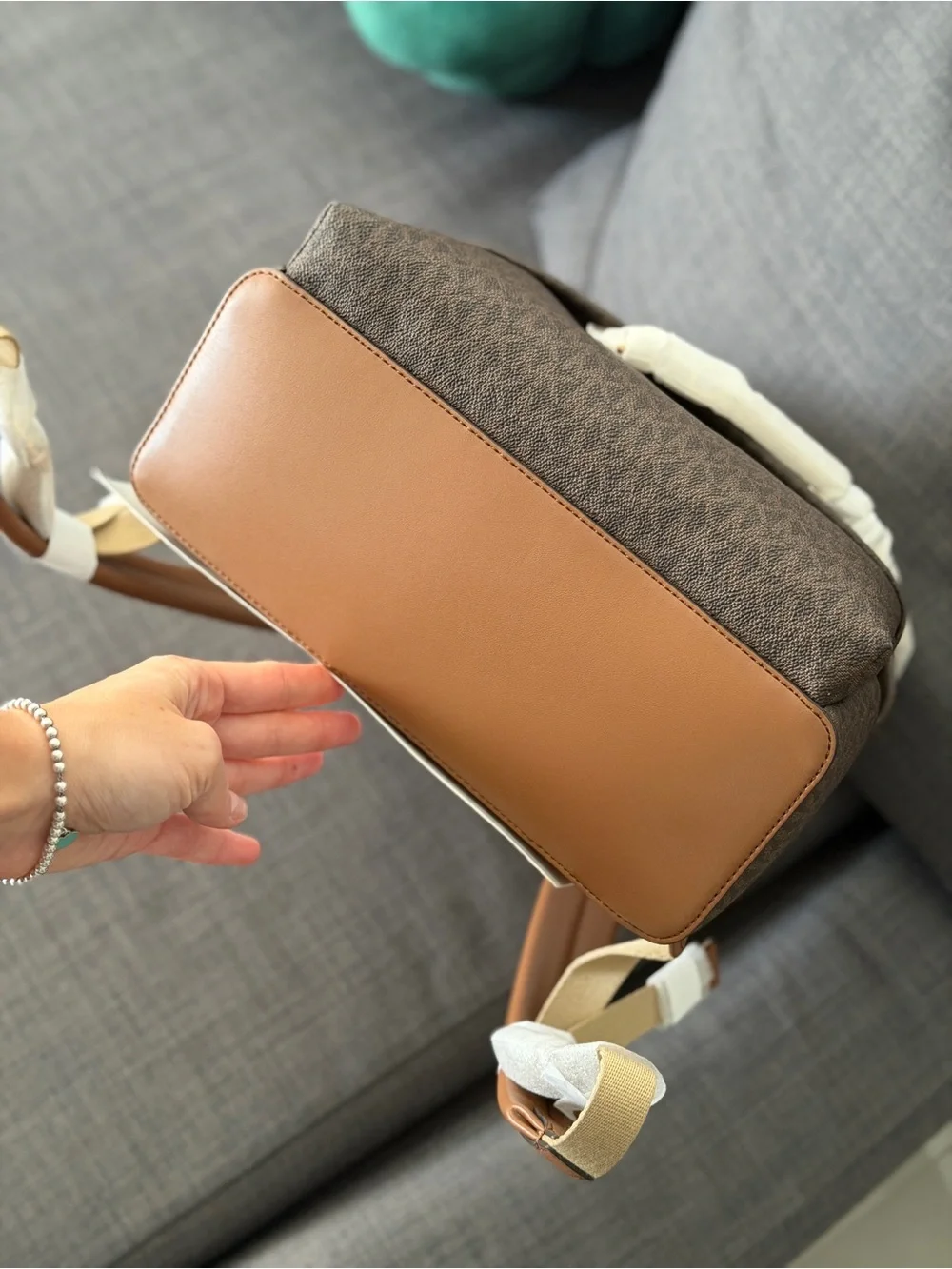 Michael Kors Brown Monogram Backpack